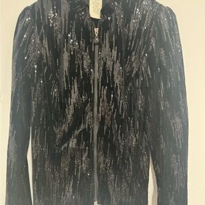 Vitage Cache Black Sequin
Formal Party Blazer Jacket size 8